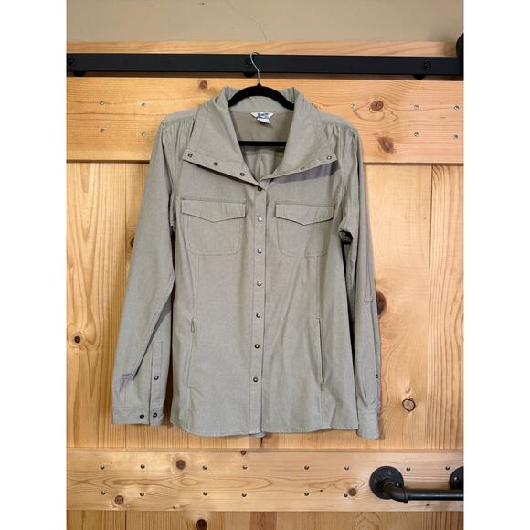 Duluth Trading Co Sol Survivor Sun Protection Shirt Jac UPF 50 Tan Women’s L - Picture 1 of 5